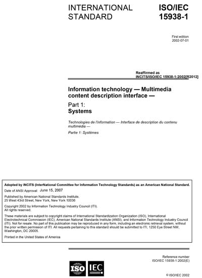 Standards PDF Cover Page
